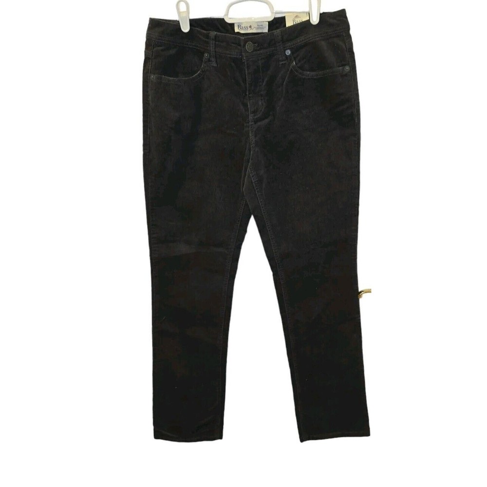 Bass GH Bass & Company Corduroy Pants Size 8 Regular Womens Brown Straight Leg